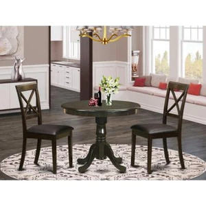 3 PC Kitchen Table-Kitchen Table and 2 Dining Chairs - Picture 1 of 4