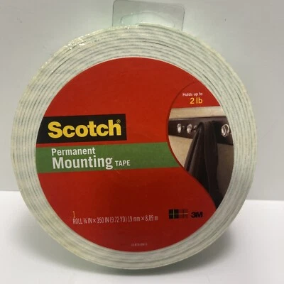 Cinta de montaje de espuma escocesa de doble cara 3/4" de ancho x 350" de largo 110LARGO Foto 1 de 2