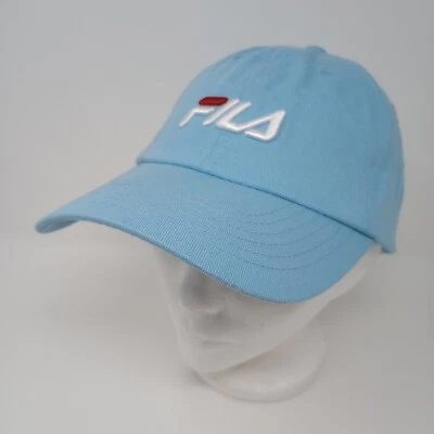 Gorra de béisbol Fila azul claro bordado logotipo correa ajustable para mujer Foto 1 de 4