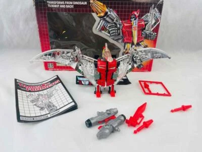 Transformers Original G1 1985 Dinobot Swoop Complete/ Box Very Nice - Image 1 of 4