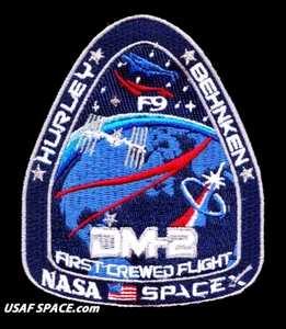 Authentic NASA Mission SpaceX Dragon DM-2 Space Flight Patch Launch May 27 2020 - Picture 1 of 9