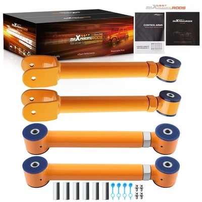 4x Adjustable Upper Rear + Front Control Arms Set for 1997-2006 Jeep Wrangler TJ - Image 1 of 4