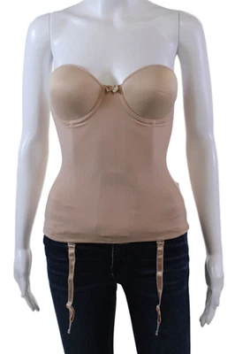 Gancho Va Bien feminino sem costura fecho de olho bustiê nude tamanho 34D - Imagem 1 de 4