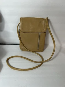 Tignanello hellbraune Leder Umhängetasche Pebbled Flap Magnetverschluss Reißverschlusstasche - Bild 1 von 13