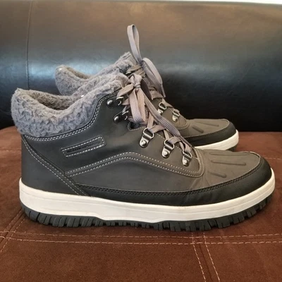 Botas de invierno impermeables para hombre Slope Duck gris forradas de piel sintética talla 11M Foto 1 de 4