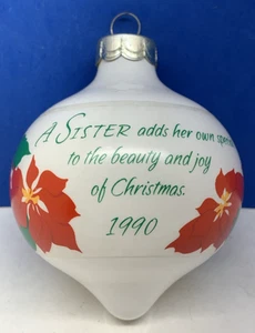 1990 Hallmark "A Sister..." Christmas Ornament - Picture 1 of 5