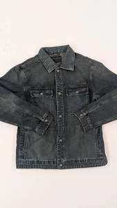 AllSaints Castleford Jacke Herren Small Phantom Blue Denim Overshirt Trucker Neu mit Etikett - Bild 1 von 9