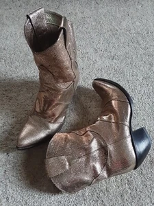 Stiefelette von GIANNI BARBATO, Gr. 36,5, Gold, Top!!! - Bild 1 von 6