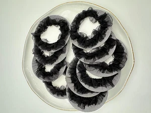 10 Pcs Lace Elastic Hair Net Bun Cover Ballet Pilates Yoga Dance Nurse Gmnastics - Picture 1 of 3
