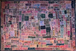 Wandbehang Wandteppich Indien Patchwork Rajasthan handgefertigt 205 x 140 cm - Bild 1 von 15