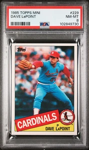 1985 TOPPS MINI #229 DAVE LAPOINT PSA 8 MAC SPOTLESS 100 MADE VERY RARE 16338058 - Picture 1 of 5