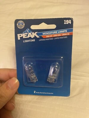 Peak 194LL-BPP Wedge Base T3-1/4 Shape 14V Automotive Miniature Lamp New Nip - Image 1 of 2