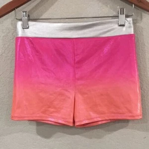 More Than Magic Girl Sz XL 14/16 Shorts Ombre Orange Pink Activewear Gymnastics - Picture 1 of 7