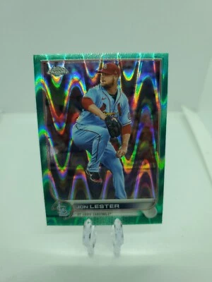 2022 Topps Chrome Sonic Jon Lester Green Ray Wave /199  - Image 1 of 3