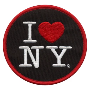 I Love New York Patch, I ❤️ NY Circle Embroidered Iron On Patch - Picture 1 of 1