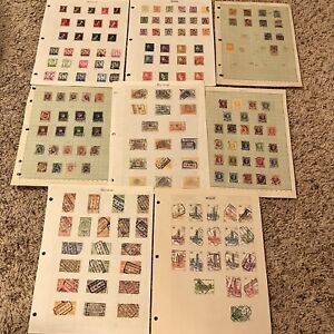 BELGIUM STAMPS ON ALBUM PAGES MANY RAILWAY, KING ALBERT, RAMPANT LION & MORE #5