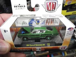 M2 1/64 1969 Plymouth barracuda 340 green R35 NIB - Picture 1 of 1
