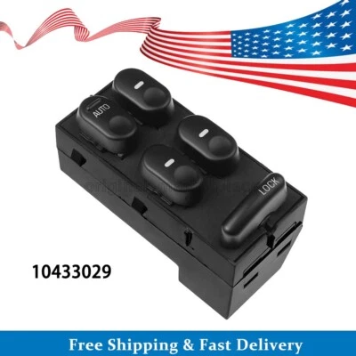 Interruptor de bloqueo de ventana eléctrica delantero izquierdo para Buick Century Regal 1997-2005 10433029 Foto 1 de 4