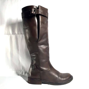 Clarks Knee Boots Brown Leather Heels Size 3.5 - Picture 1 of 19