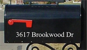 Mailbox Numbers Custom Mailbox Number and Street Name Sticker 2x10 - Picture 1 of 2
