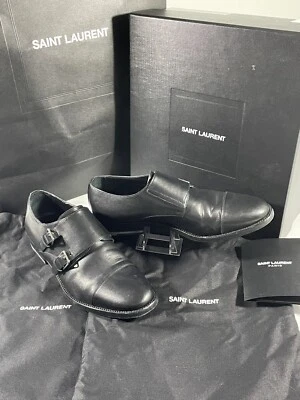 Zapatos para mujer Saint Laurent talla 5,5 Dylan doble correa monje EU36 cuero negro- Foto 1 de 4