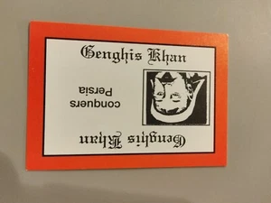 PERSPECTIVE Time Line Game 1992 card used GENGHIS KHAN World History free ship - Picture 1 of 1