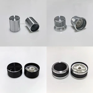 2-10pcs Aluminum Potentiometer Volume Knob for 6mm D-Type Flat Shaft  - Picture 1 of 7