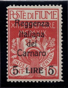 Fiume - Reggenza del Carnaro Lire 5 n. 145 - MH - Picture 1 of 1