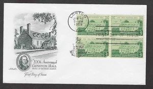 #1108 3c Gunston Hall ArtCraft FDCB4 - Bild 1 von 2
