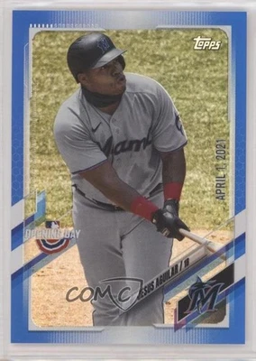 2021 Topps Opening Day Opening Day Edition Blue Foil Jesus Aguilar #76 - Image 1 of 2
