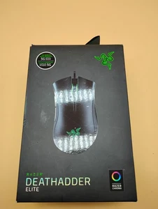 Razer DeathAdder Elite Gaming Mouse 16,000 DPI Optical Sensor Matte Fast Black - Picture 1 of 10