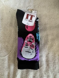 “It” The Movie - Pennywise the Clown Men's Crew Socks Size 8-12 NEW 1 Pair - Picture 1 of 2