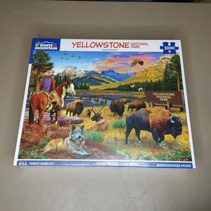 White Mountain Puzzle Yellowstone Nationalpark 1000 Teile Puzzle Neu Versiegelt - Bild 1 von 6