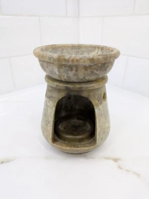 The Body Shop Soapstone Wax Melt Oil Burner Tealight Diffuser Tart Warmer - Image 1 of 4