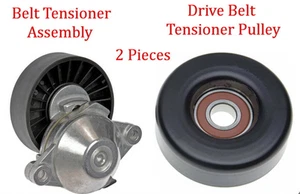 2 Pcs Belt Tensioner &Belt Tensioner Pulley Fits: Saturn S Series SL SC SW 1.9L - Picture 1 of 9