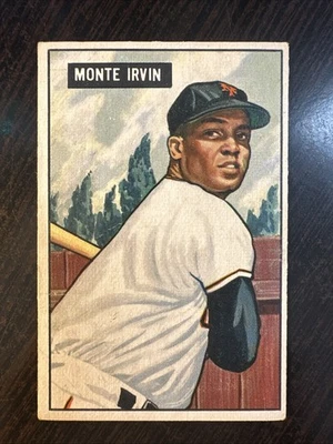 Bowman #198 Monte Irvin 1951 radiocontrol New York Giants en muy buena condición-excelente *Hot Corner vintage* Foto 1 de 2