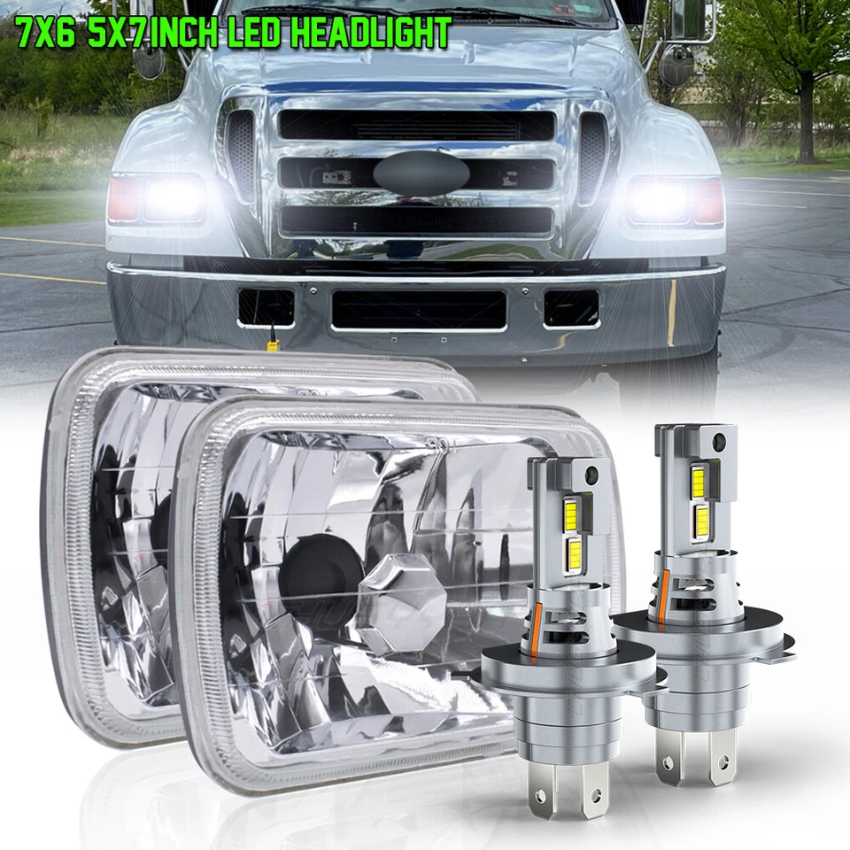 2x 7x6" LED Sealed Headlights High/Low fit for Ford F650 2000-2015 F750 Trucks - Image 1 of 4