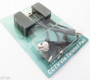 BNC Coaxial CCTV RJ45 Balun w/Audio Video Power Over Transceiver Cable Lot Qty - Picture 1 of 7