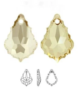 Colgante Barroco Plano 6091 Swarovski® Cristal Sombra Dorada (gsha) 50mm - Imagen 1 de 1
