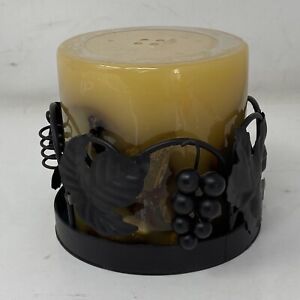 Longaberger Woven Jar Candle Pumpkin Spice With Unbranded Holder