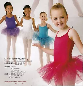 New Glitter tulle Tutu 3 layers girls sizes different colors Tutu only - Picture 1 of 9