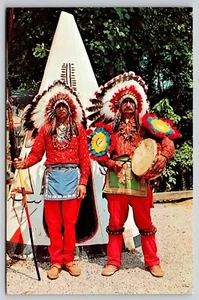Postal colorida indios Cherokee nativos americanos - Joyce L Haynes - Imagen 1 de 2