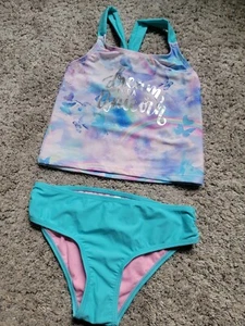 Limite Too girls Unicorn tankini swimwear size 10/12 - Picture 1 of 3