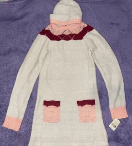 Hooded Lucky Brand Sweater Dress Girls Size XL 12-14 NWT Great Condition - Picture 1 of 5