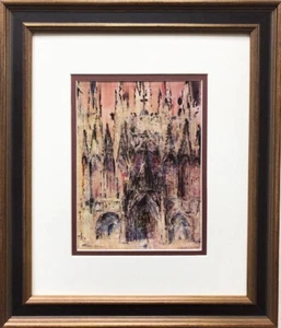LeRoy Neiman "Notre Dame Cathedral" FRAMED New Art Print Paris France Church - Picture 1 of 3