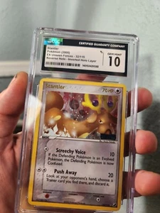 TOP POP 6) CGC 10 GEM MINT Pokemon Stantler STAMPED ERROR Reverse Holo EX 32/115 - Picture 1 of 4