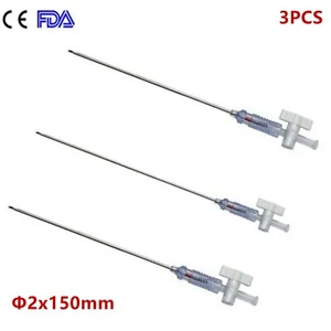 3PCS FDA Ф2x120mm Disposable Laparoscopic Veress Needles Pro Medical Surgery - Picture 1 of 2