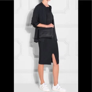 T Alexander Wang Black Ribbed Pencil Skirt w/ Center Slit in Size Small - Picture 1 of 7