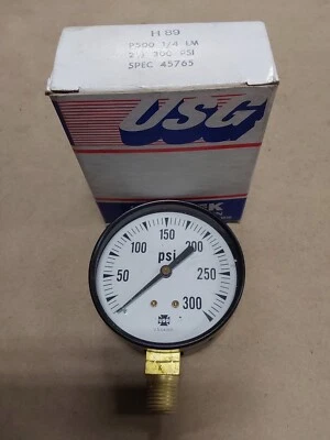 NEW 2 1/2" USG P-500 0-300psi Pressure Gauge - Image 1 of 2