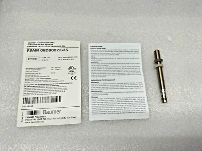 BAUMER FSAM 08D9002/S35 THROUGH BEAM SENSOR - Image 1 of 4